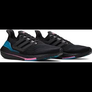 Adidas Ultraboost 21 Mens 9.5 Black/ Active teal